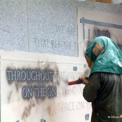 CARVED STONE LETTERING – WWII MEMORIAL