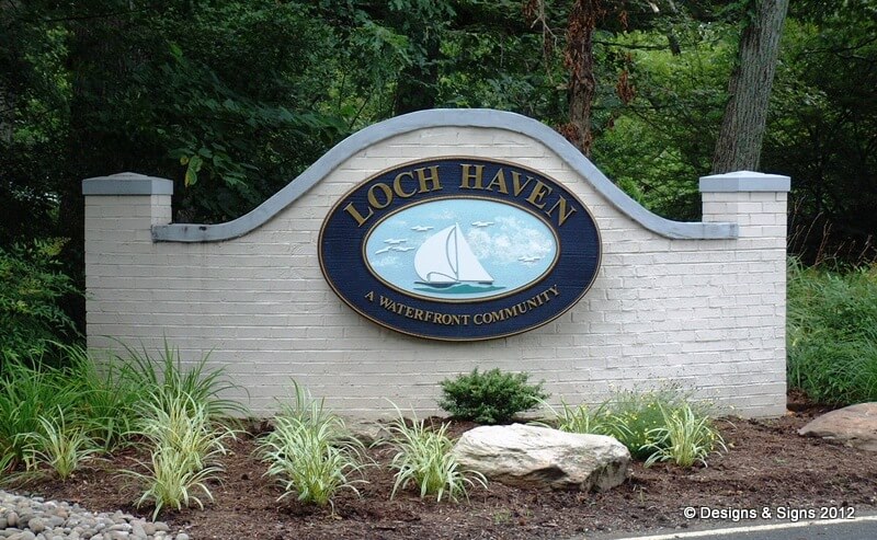 Community Entrance Sign, a Nautical Waterfront Sign in Loch Haven.