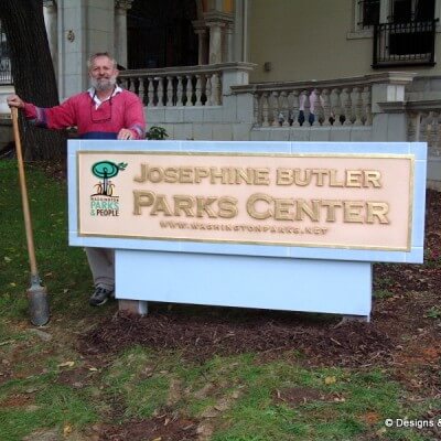 GOLD LEAF SIGN – JOSEPHINE BUTLER PARKS