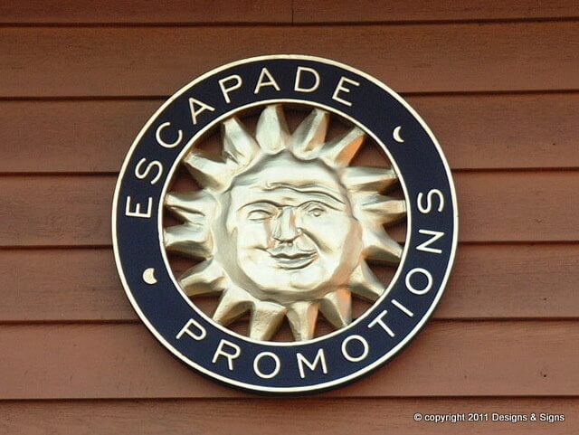 Carved HDU Signs – Gold Leaf Signs for Escapade Advertising