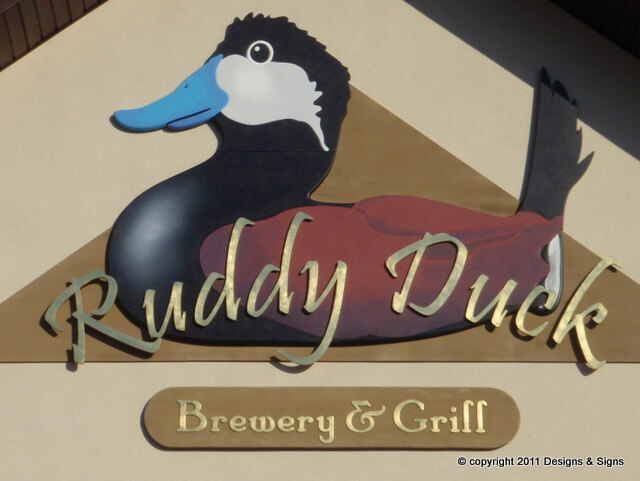 Gold Leaf Signs, 3D Signs for Ruddy Duck Brewery