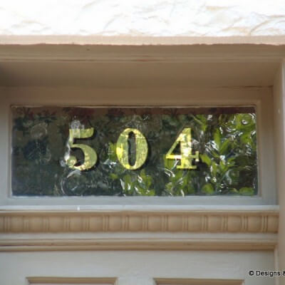 GLASS GILDING – TRANSOM NUMBERS 504