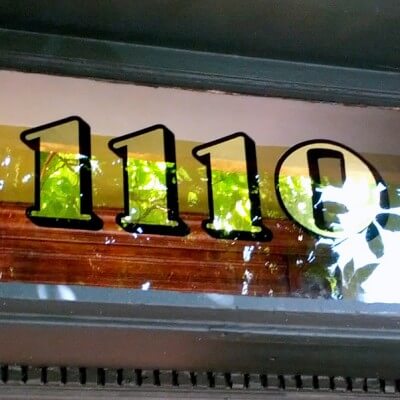 GOLD LEAF TRANSOM NUMBERS – 1110