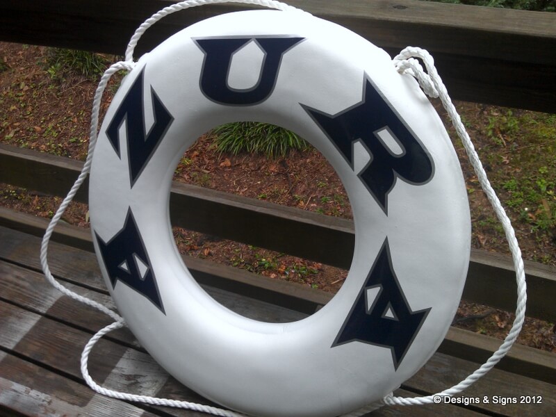 Custom Life Ring, Life Ring Lettering for Azura.