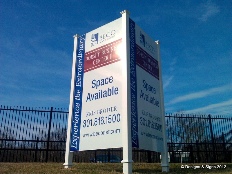 Leasing Signs / Alumalite Signs at 6835 Deerpath Road, BECO