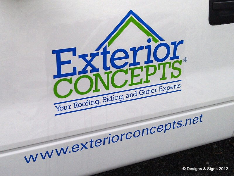 Truck Door Lettering; Exterior Concepts, a Two-Color Vinyl Logo.