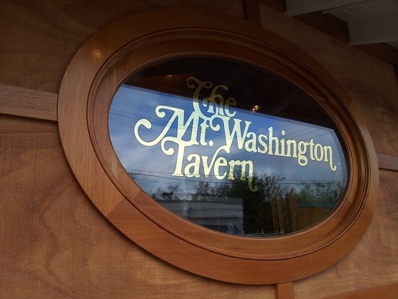 Glass Gilding, Gold Leaf Restaurant Lettering at The Mt. Washington Tavern.