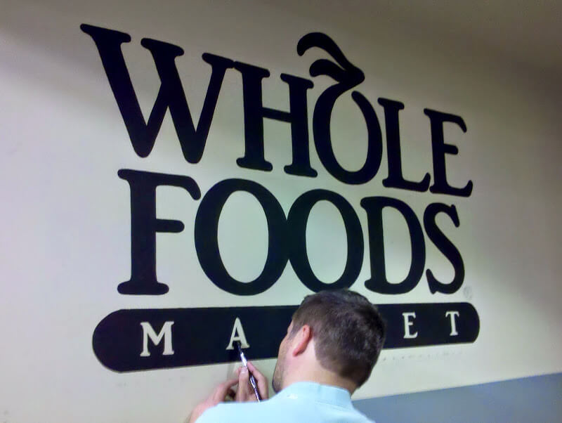 Hand Painted Wall Signs at Whole Foods in Rockville, MD.