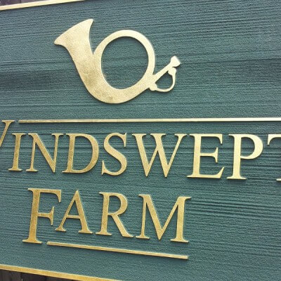 SANDBLASTED SIGN – WINDSWEPT FARM