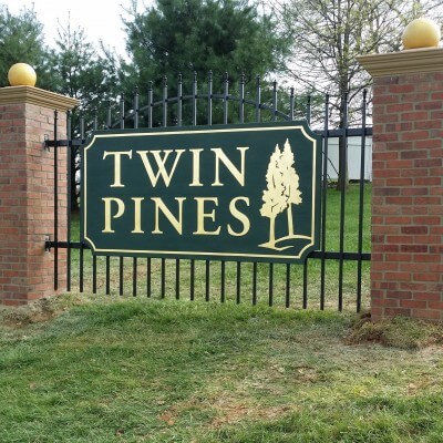Twin Pines Community Entrance Sign