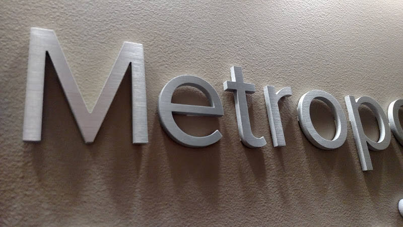 Brushed Aluminum Letters and Cast Plaque at MWCOG