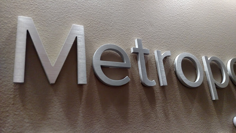 Brushed Aluminum Sign