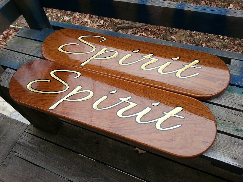 teak yacht signs Hand Carved Quarterboards