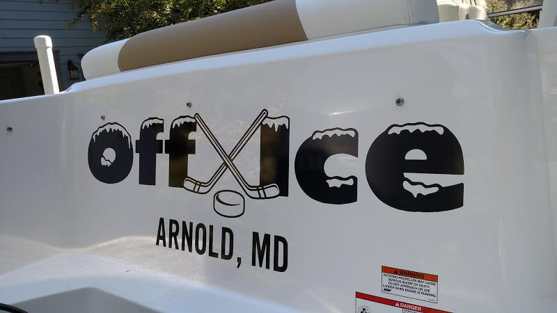 Creative Boat Lettering. Fun Boat Names on Off Ice.