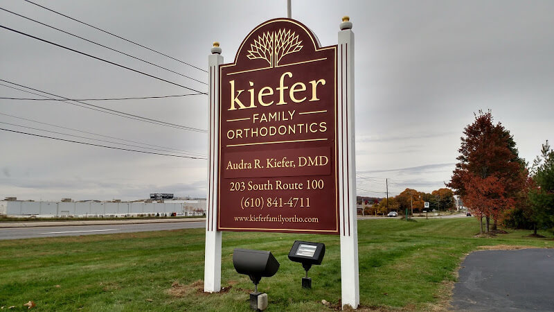 Sandblasted Sign – Kiefer Family Orthodontics
