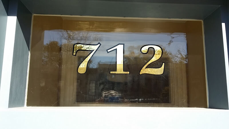 Gold Leaf Numbers Washington DC - 712