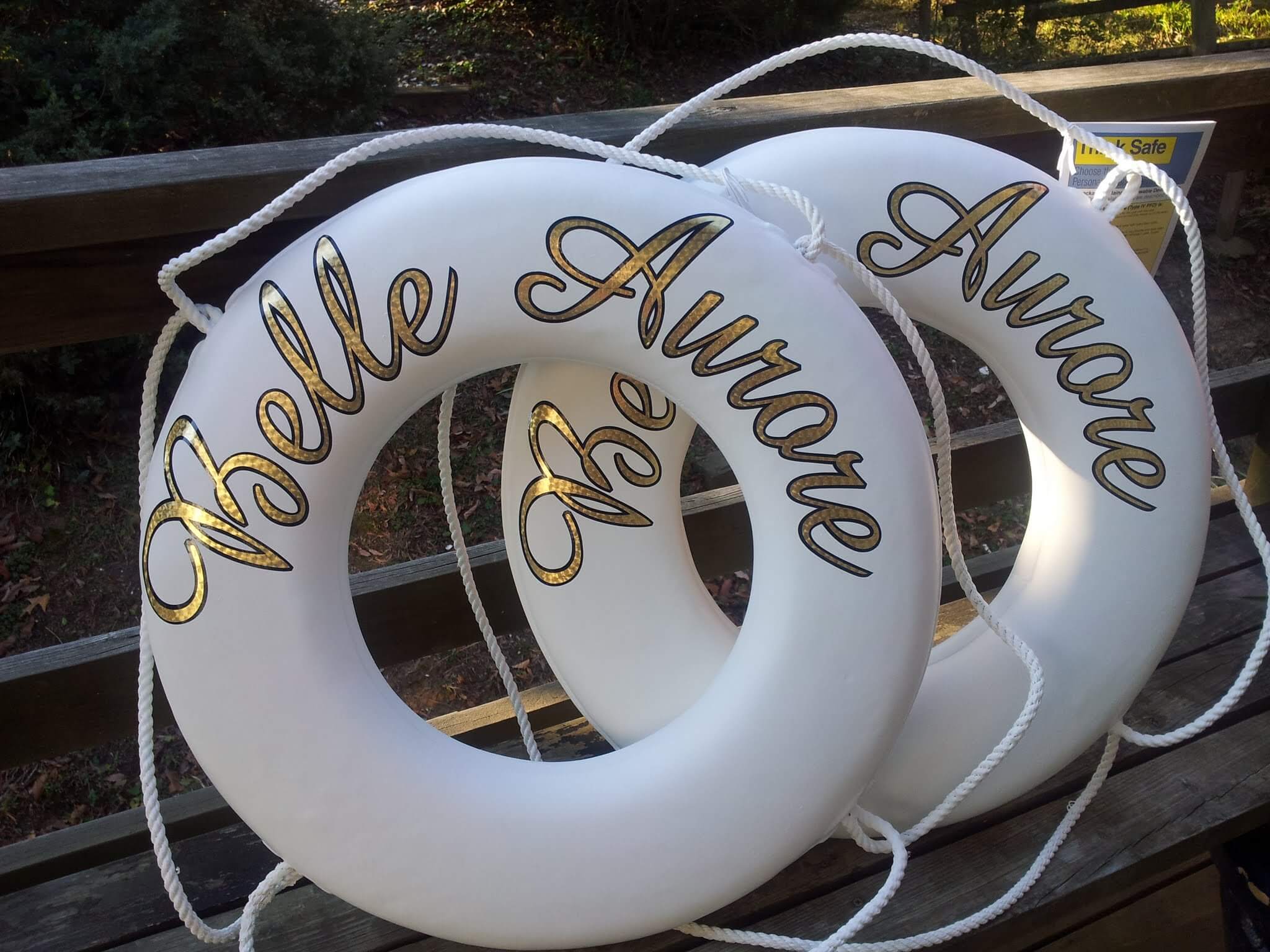 Personalized ring buoys