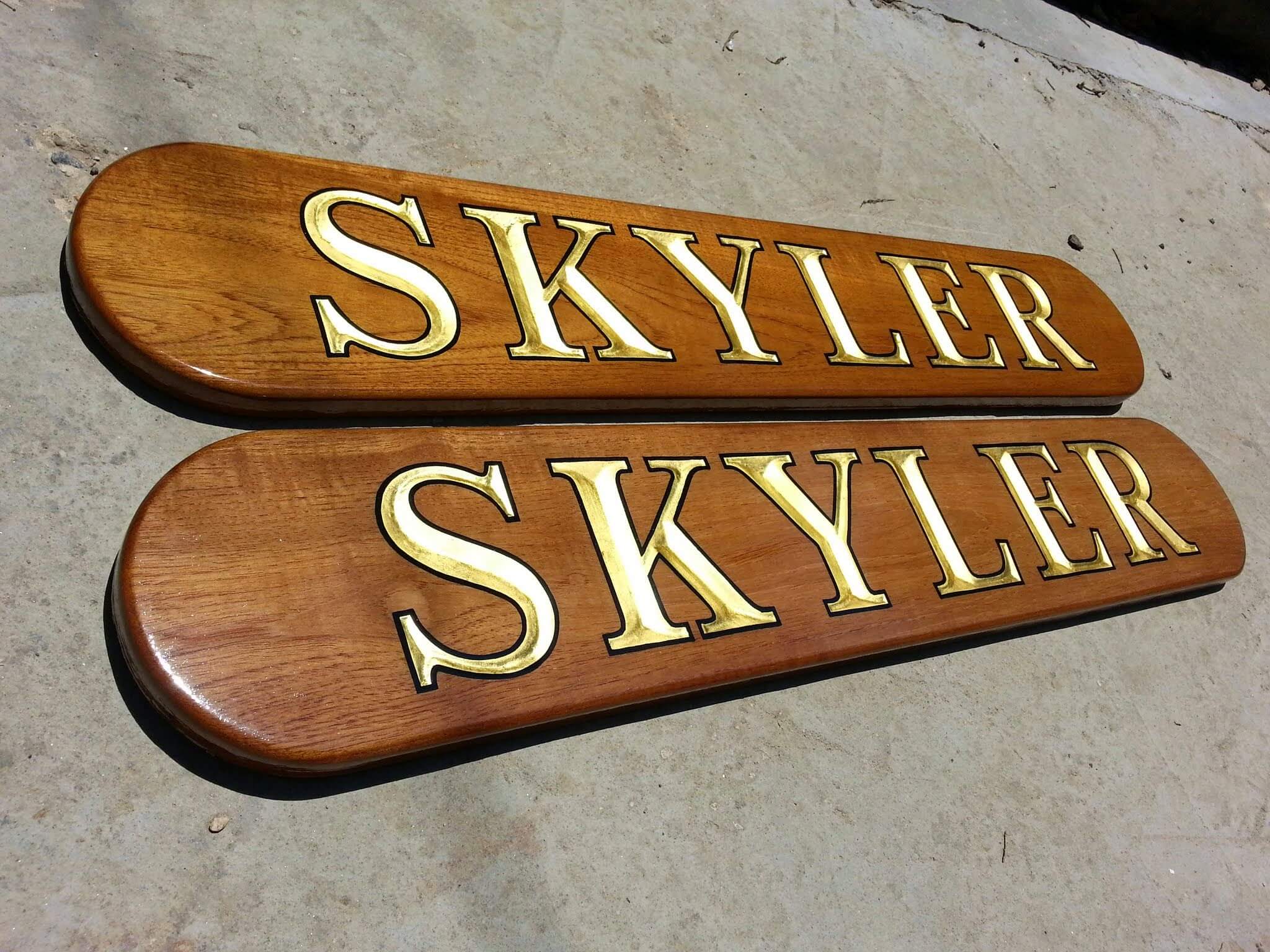 Teak Quarterboards for Skyler