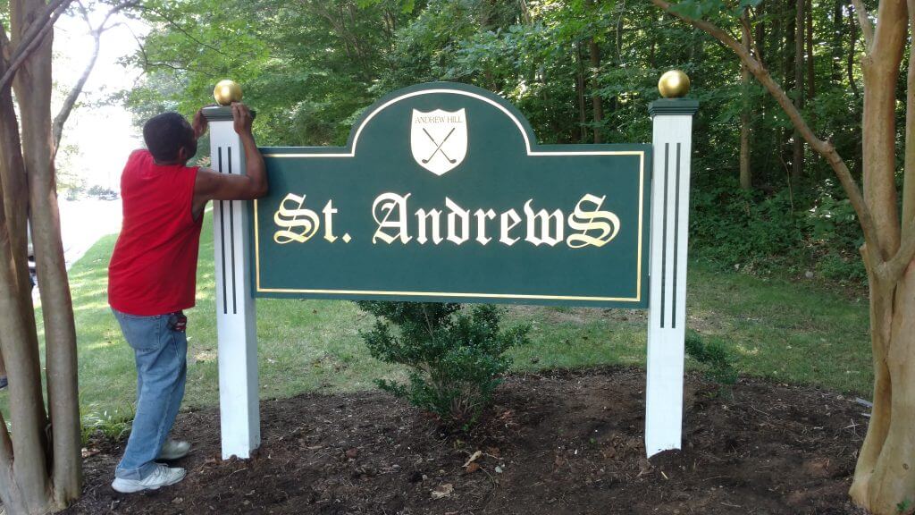 Cast Aluminum Sign - St. Andrews