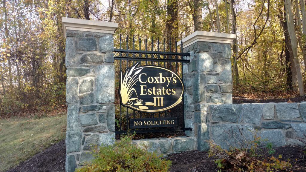 Community Entrance Sign Coxby's Estates III Designs & Signs