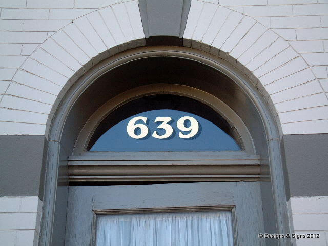 Transom Window House Numbers