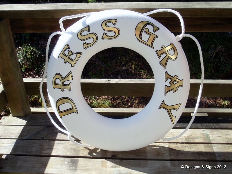 Personalized Life Rings & Customized Ring Buoys with Gold Leaf.
