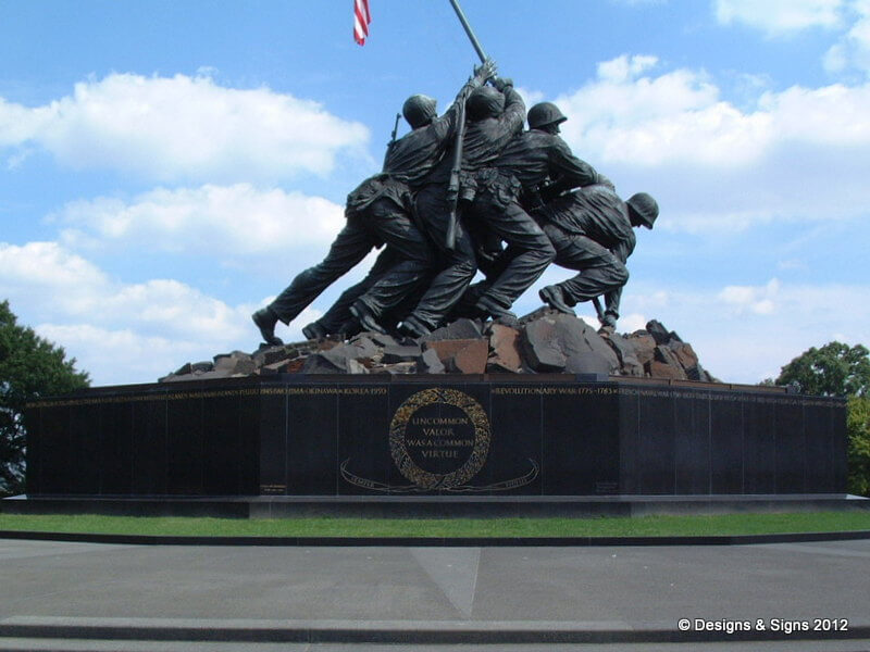 Marine Corps Memorial - Gold Leaf