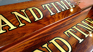 Teak Quarterboards with Gold Leaf – Island Time