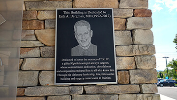 Memorial Plaque for Erik A. Bergman, MD