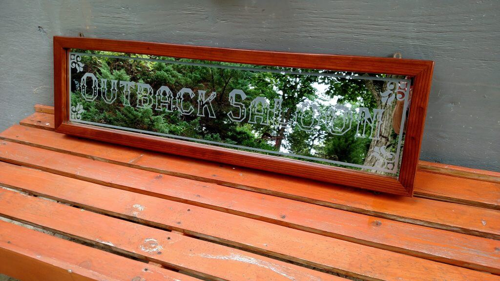 Etched Mirror - Outback Saloon