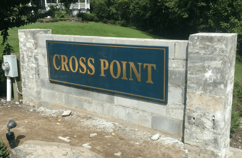 cross point signs Neighborhood Plaque Signs