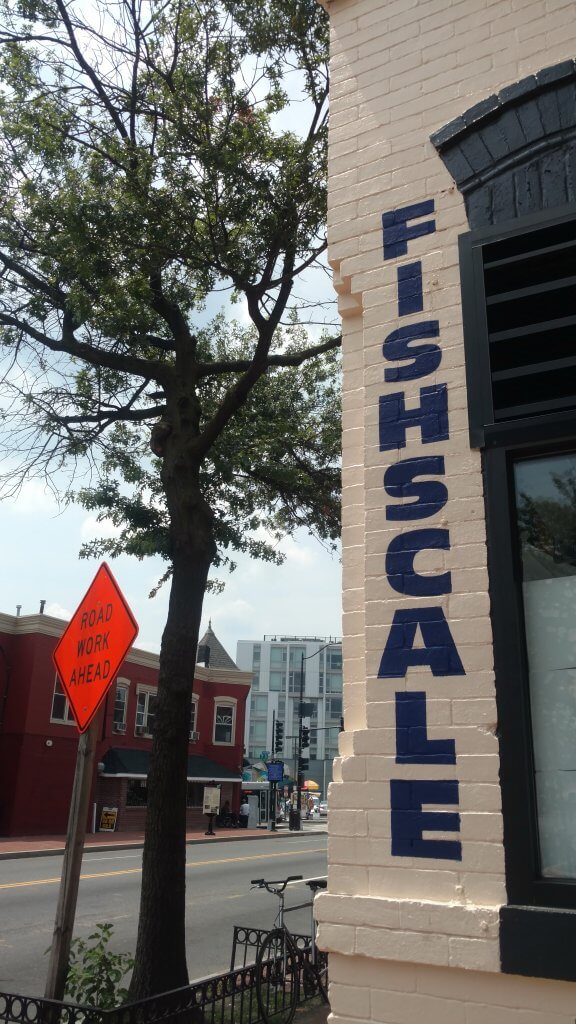Exterior Painted Lettering - Fishscale Murals