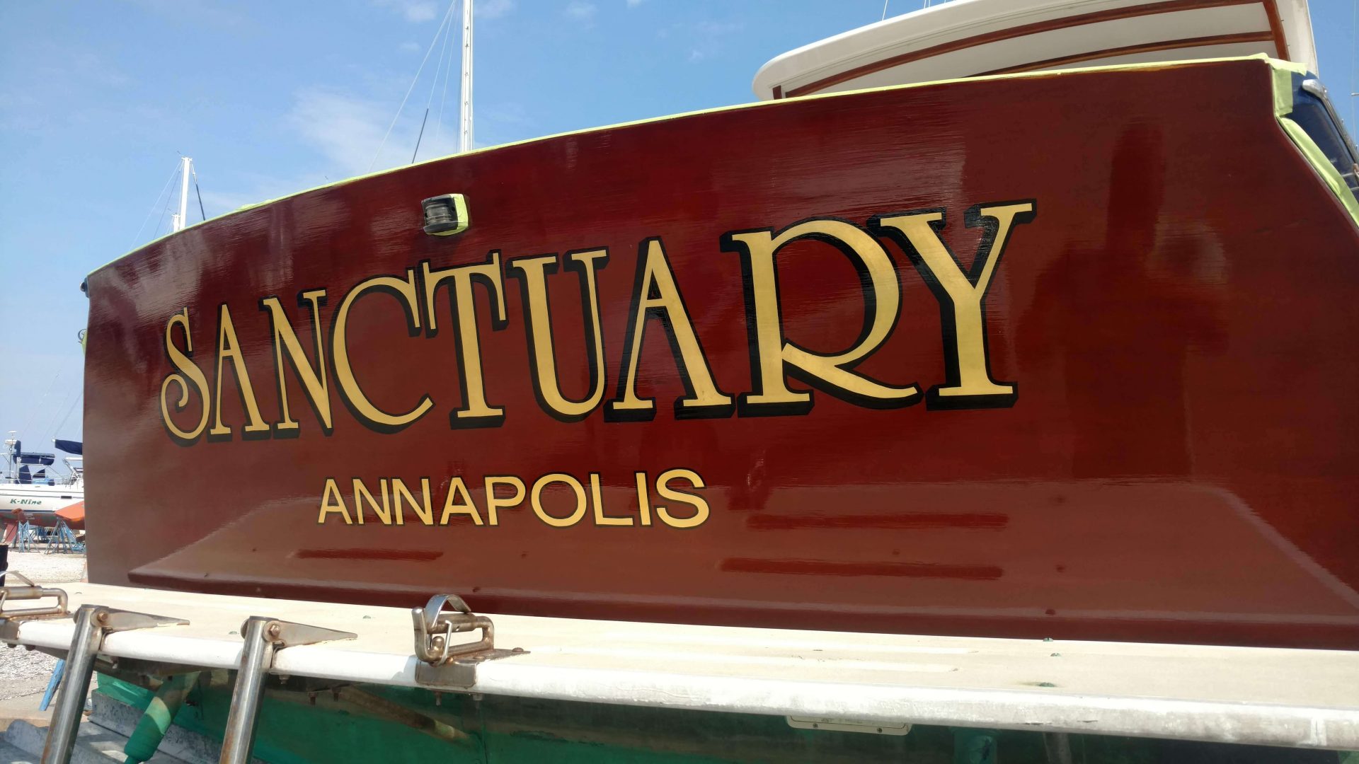 Gold Leaf Wooden Yacht