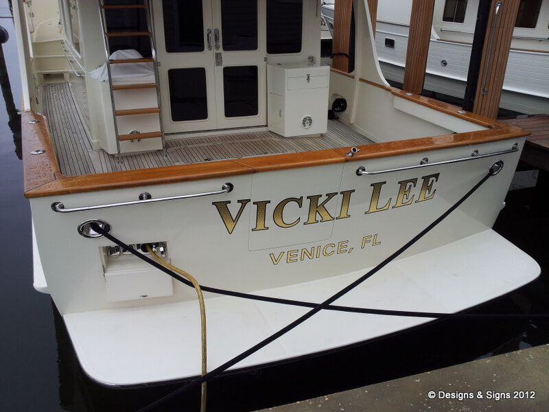 Luxury Yacht Transom Lettering