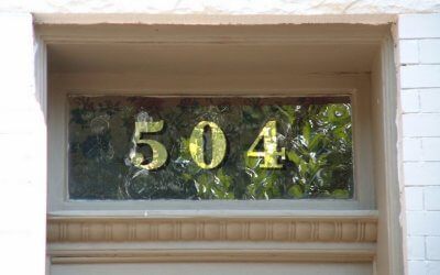 House Number Ideas, with palladium and gold leaf.