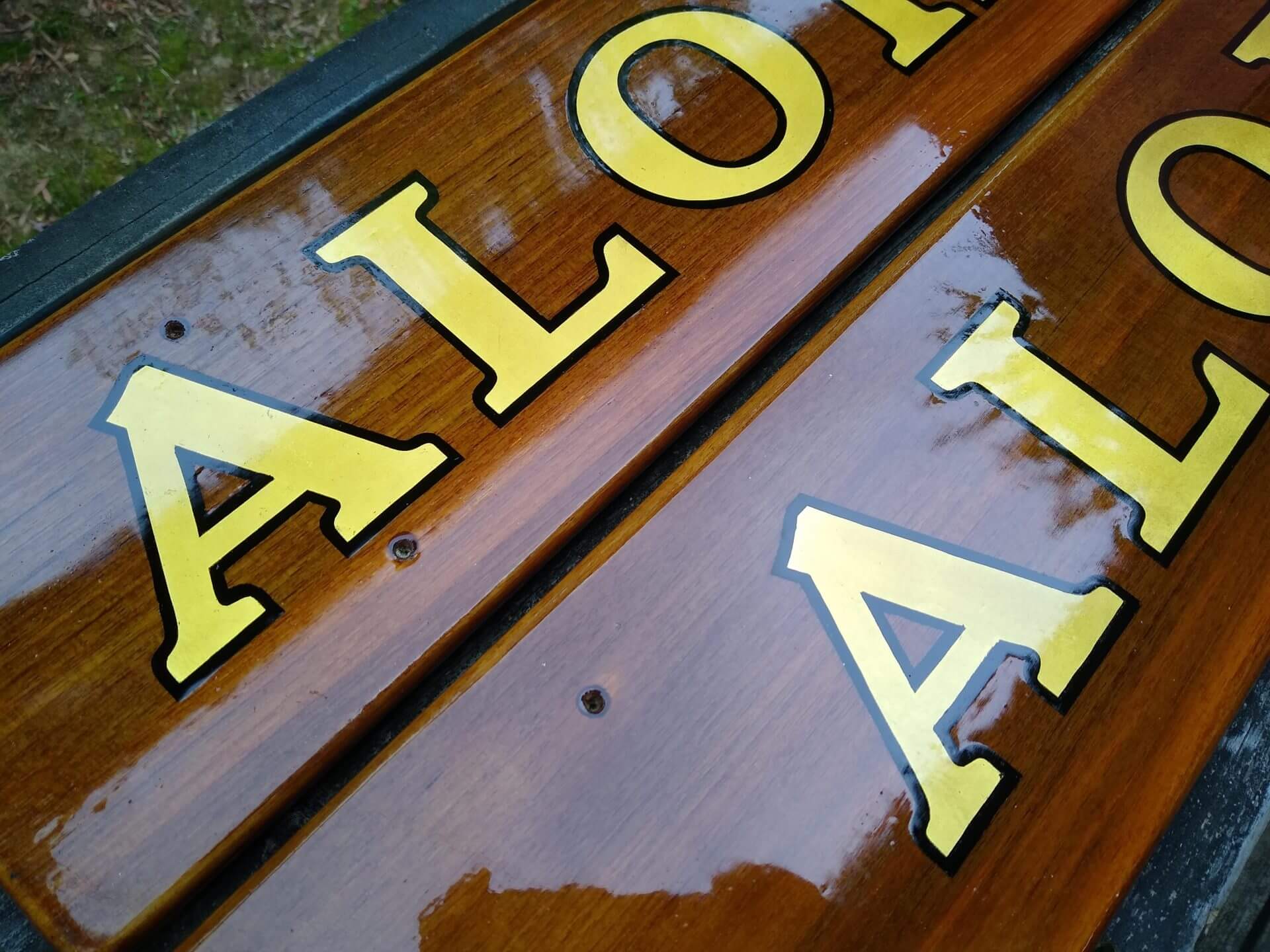 Quarterboards With Gold Leaf Lettering