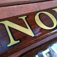 wooden boat name plates
