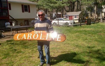 Marine Artist Howard Rogers Sign Carving