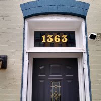 gold leaf house numbers house number ideas