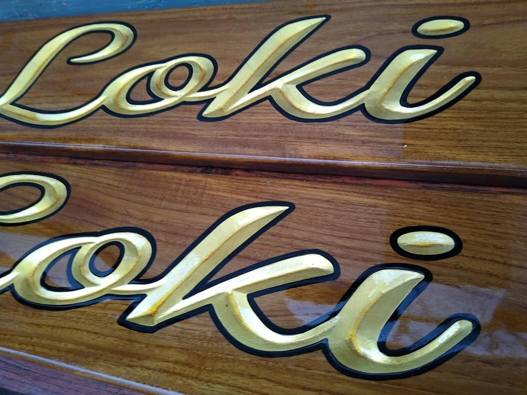 Hand carved teak boards