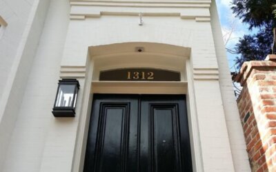 Gilded Transom Numbers: Real Gold Leaf on Glass for No. 1312