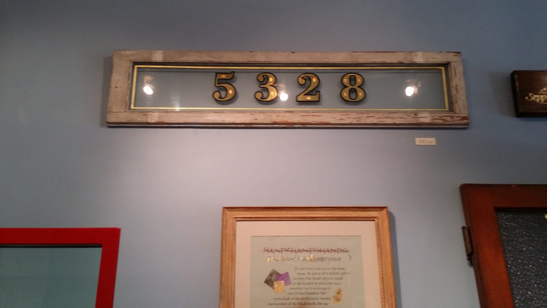 Hand Gilded House Numbers: See Our 5328 Gold Leaf Sample
