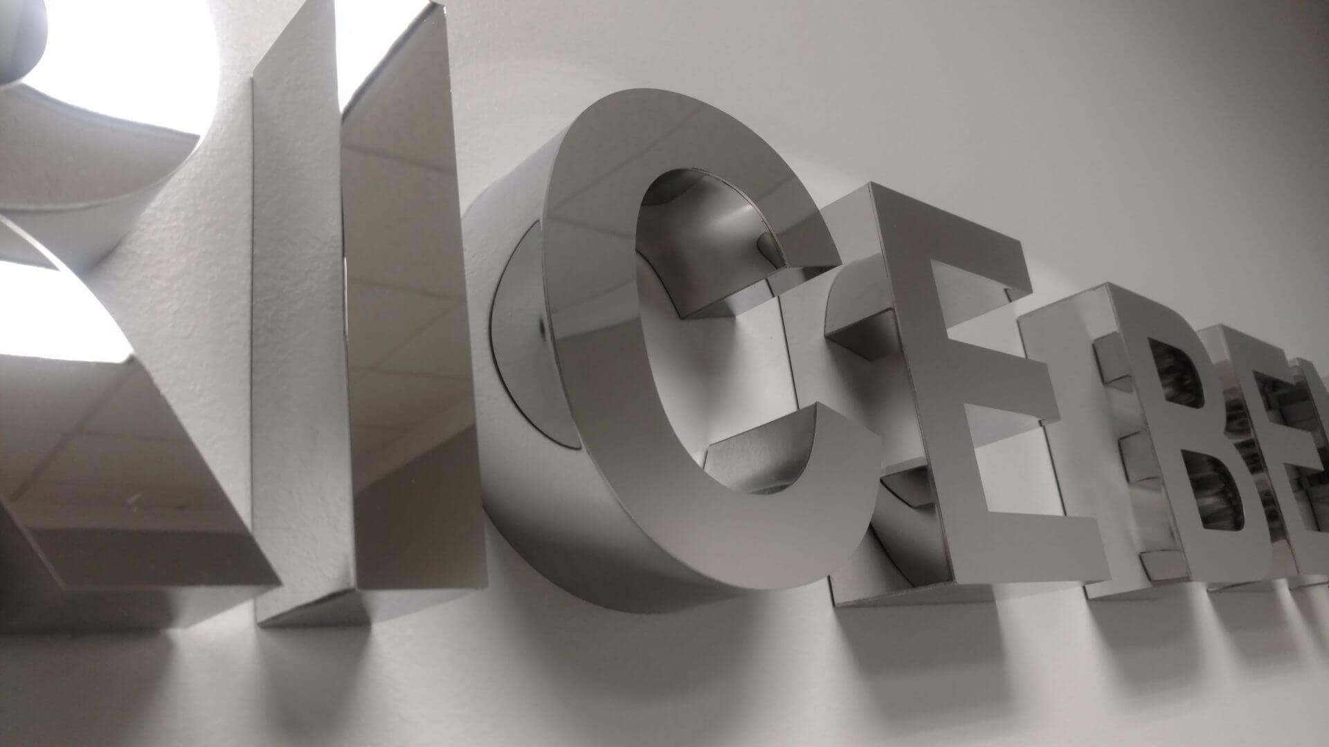 polished stainless steel letters