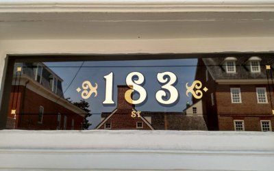 Gold Leaf Annapolis, House Numbers on Your Glass Transom