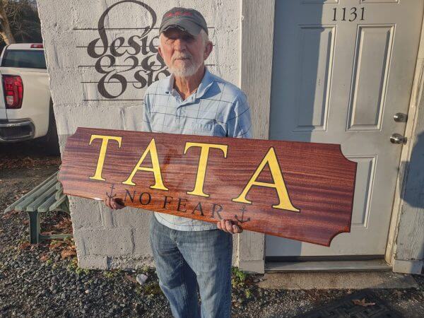 mahogany boat name boards