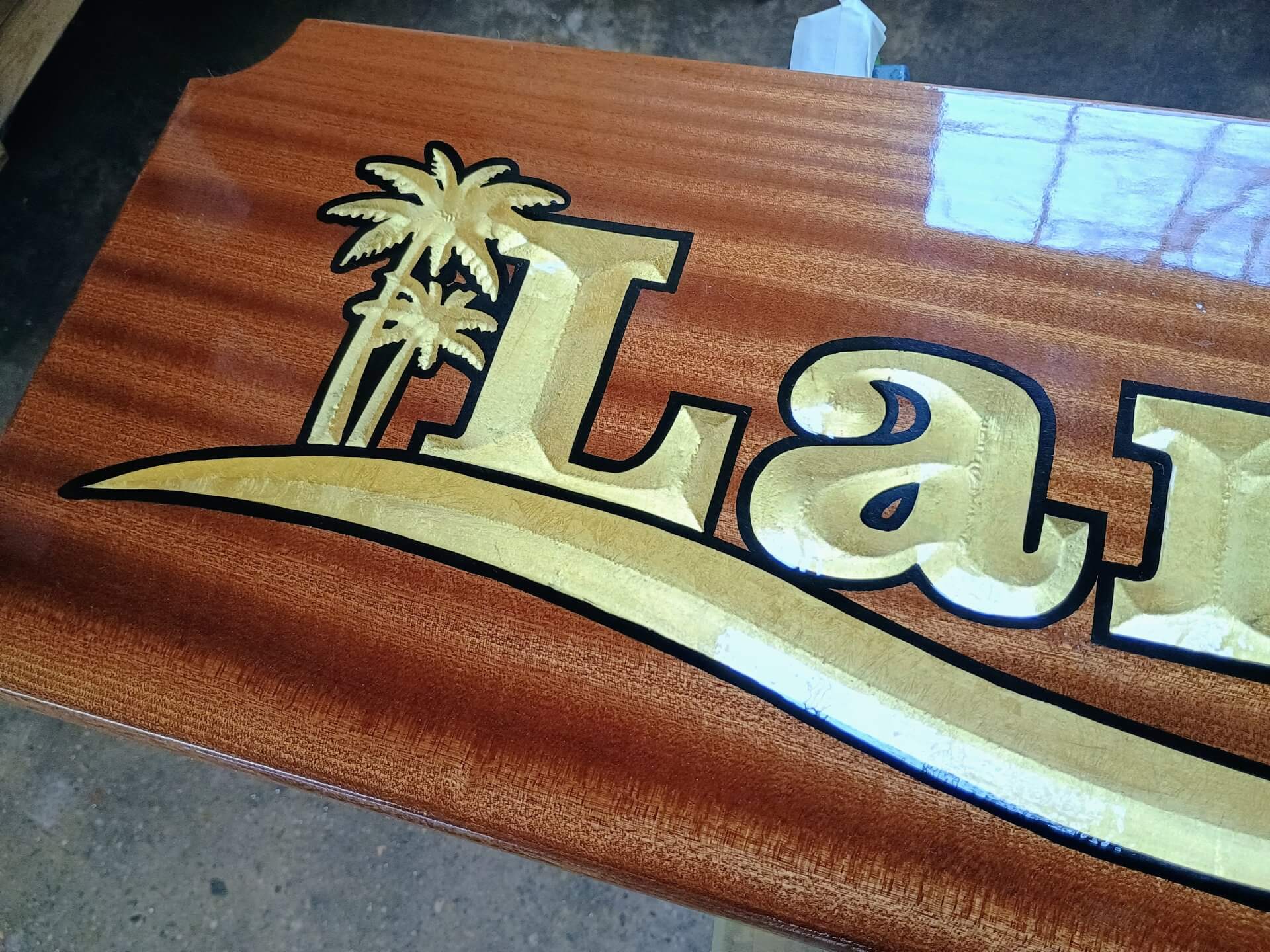 Marine Clear Coat: Awlcraft 3000 on Quarterboards